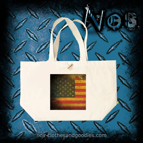 Marina USA flag cotton canvas bag