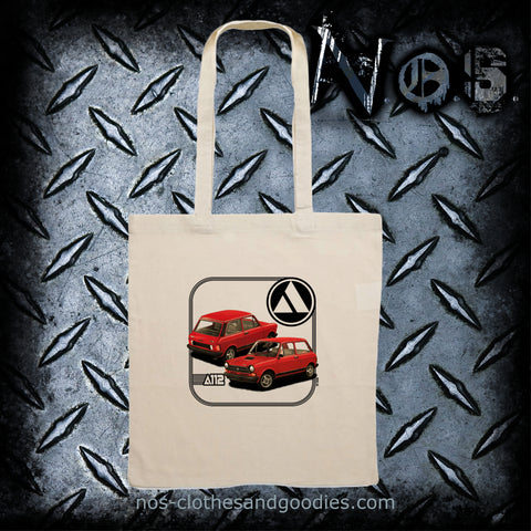 tote bag autobianchi A112 front/rear red