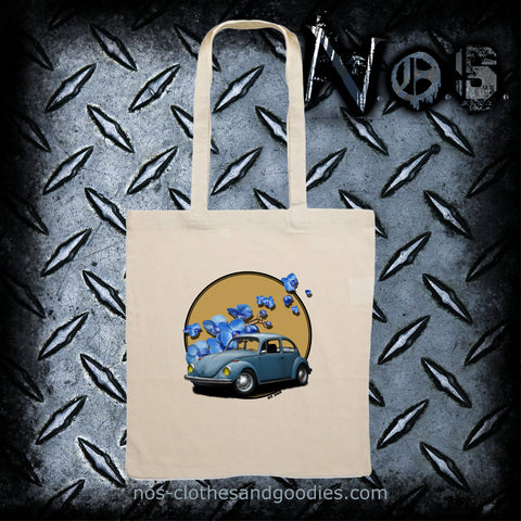 tote bag VW cox orchidee bleue