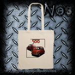 tote bag fiat 500 coral front/rear