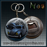 badge / magnet / porte clé décapsuleur VW cox ovale grise 1955 av/ar