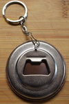 badge/magnet/bottle opener key ring VW notchback type 3 white rear