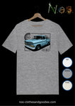 tee shirt unisex chevrolet C10 bleu 1960