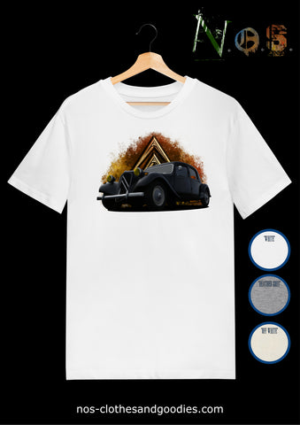 Tee-shirt unisex Citroën Traction noire chevron