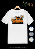tee shirt unisex  VW T2 camper orange