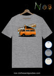 tee shirt unisex  VW T2 camper orange