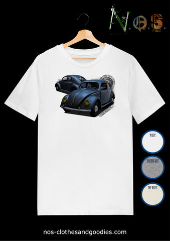 unisex t-shirt VW cox oval gray 1955 front/rear