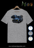tee shirt unisex VW cox ovale grise 1955 av/ar