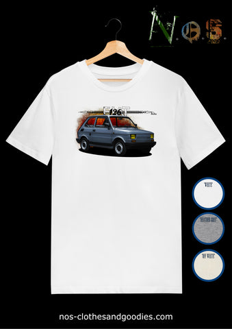 unisex t-shirt Fiat 126 FSM gray