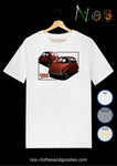 tee shirt unisex Fiat 500 corail av/ar