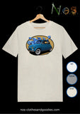 tee shirt unisex fiat 500 orchidee bleue