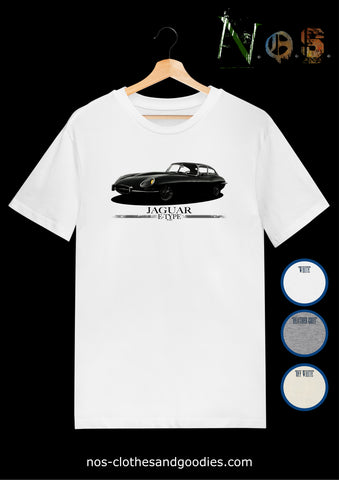 tee shirt unisex jaguar type E 1961 B/W