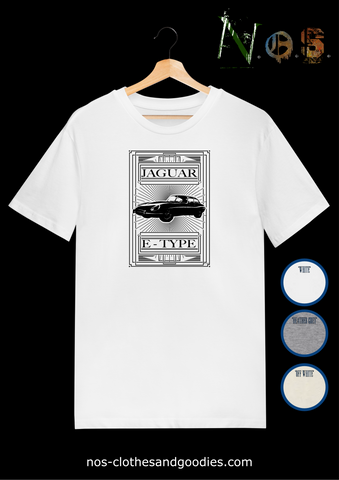 tee shirt unisex jaguar type E 1961 "graphique"