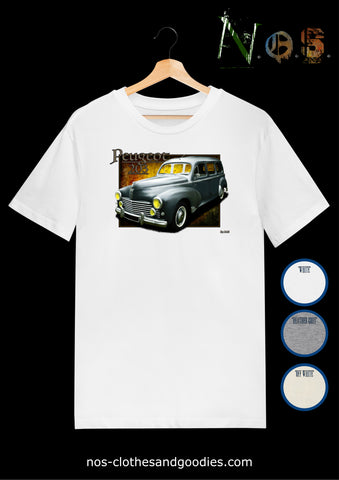 unisex t-shirt Peugeot 203 station wagon