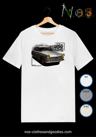 tee shirt unisex Peugeot 404coupé injection 1964
