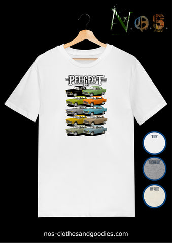 tee shirt unisex Peugeot 404 muti color