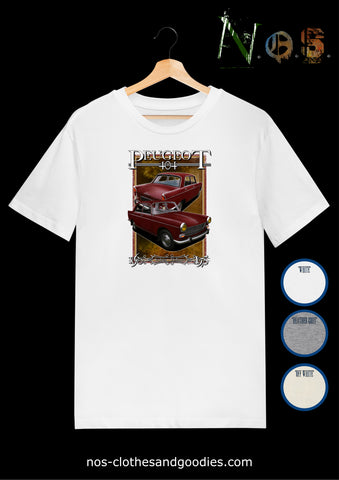 tee shirt unisex Peugeot 404 rouge 1979 av/ar
