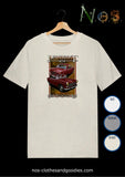 unisex t-shirt Peugeot 404 red 1979 front/rear