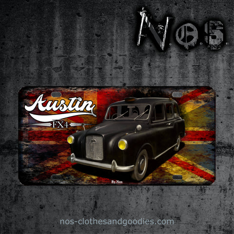 plaque alu immatriculation us Austin FX4 1962 "the CAB"