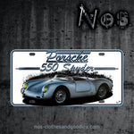 Plaque alu immatriculation us Porsche 550 spyder 1956