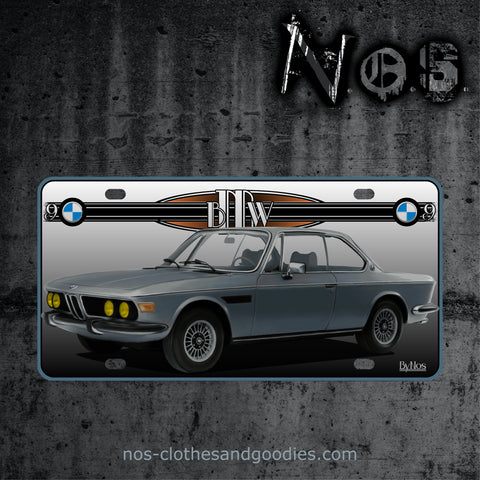 US license plate BMW E9 3.0 CS 1973 gray