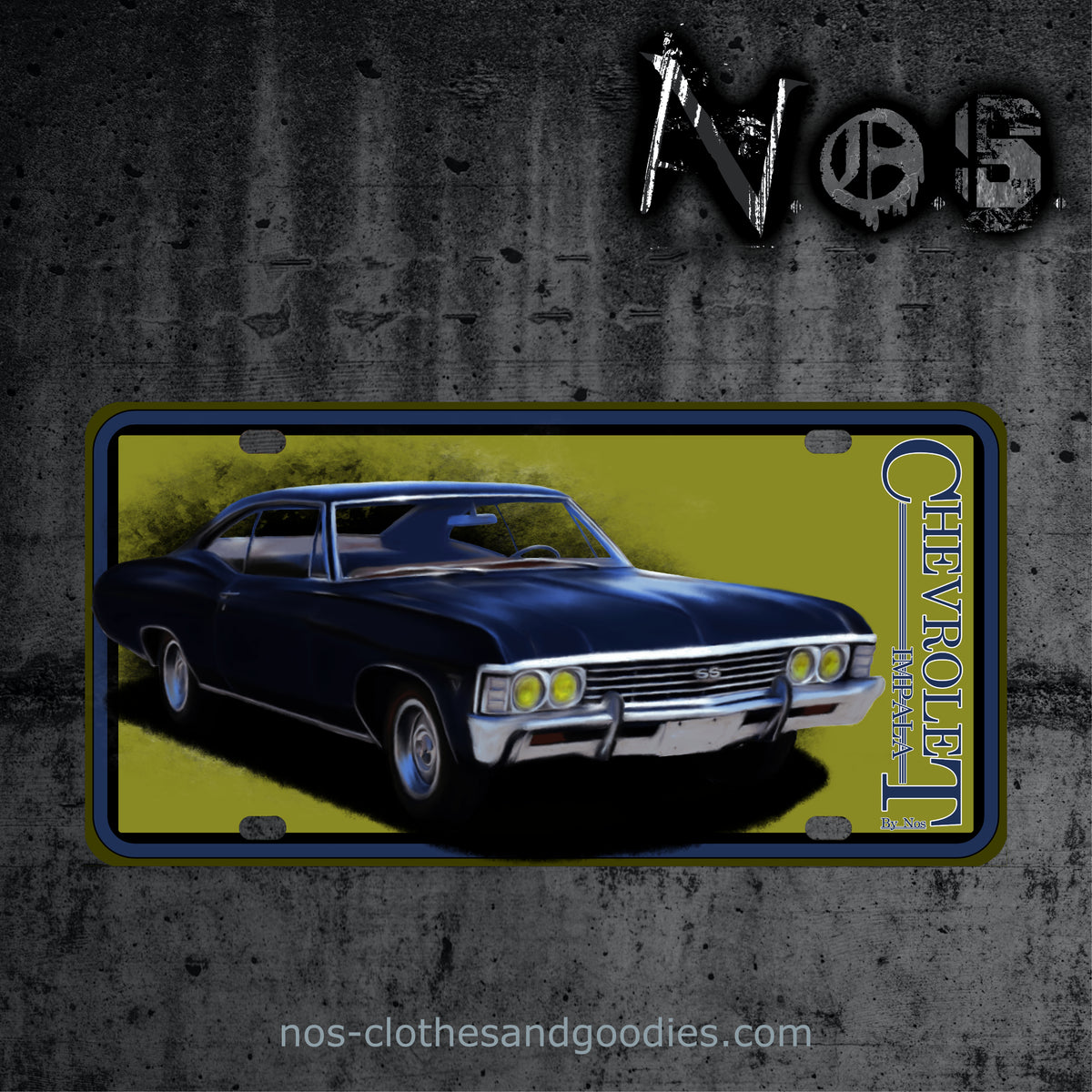 Plaque Emblème "Impala" Arrière Pour Chevrolet Impala 1960 - Chrome - Occasion Bon état