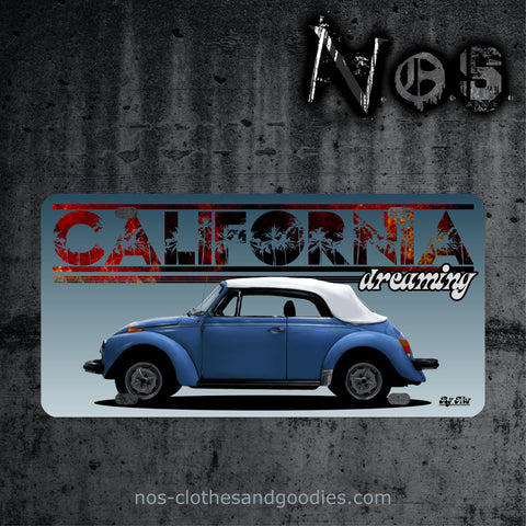 us registration plate VW beetle cabriolet 1303 usa super beetle 1979 california
