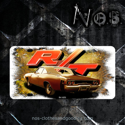 dodge charger 68 R/T license plate