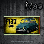Fiat 500 US license plate