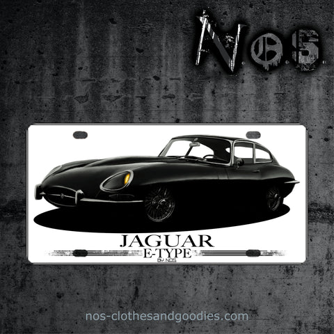 plaque alu immatriculation us Jaguar type E 1961 B/W
