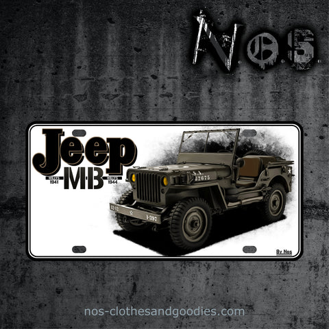 plaque alu immatriculation us Jeep Willis MB 1941/44