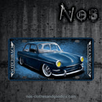 aluminum registration plate Notchback type 3 blue VW