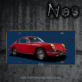 plaque alu immatriculation us Porsche 911 1964