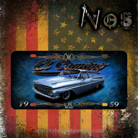 us license plate chevrolet el camino 1959