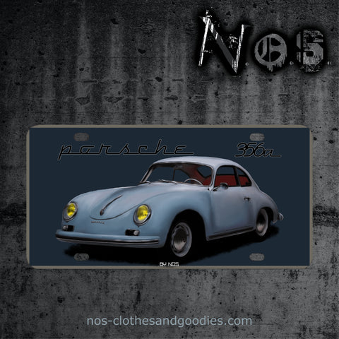 Plaque alu immatriculation US Porsche 356 A T2 coupé 1958