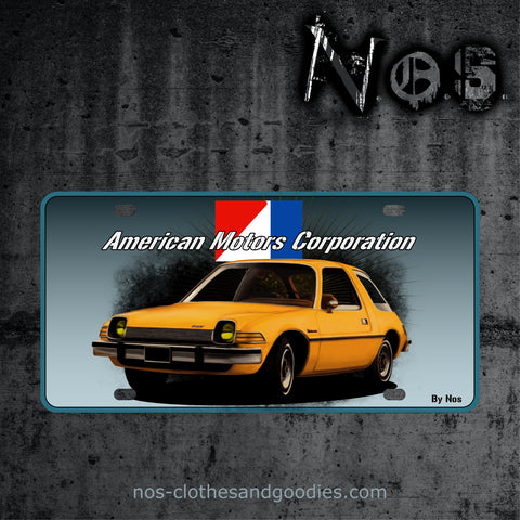 US AMC PACER license plate yellow
