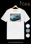 unisex t-shirt Renault 4L light blue 1964