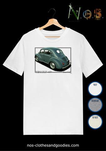 tee shirt unisex Renault 4cv verte arrière