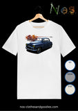 tee shirt unisex Simca aronde grand large bleu royal