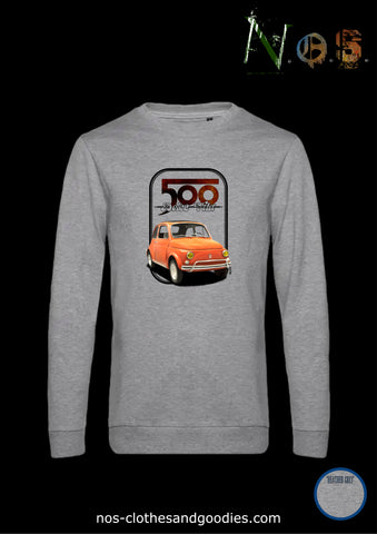 classic unisex sweatshirt Fiat 500 orange
