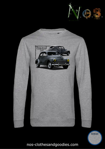 classic sweatshirt Peugeot 203 gray 1952 front/rear
