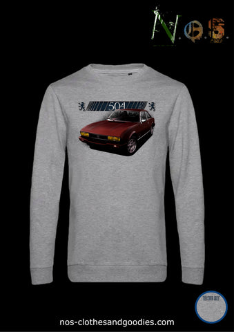 sweat classique unisex Peugeot 504 coupé rouge 1983