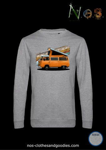 classic sweatshirt VW combi T2 orange