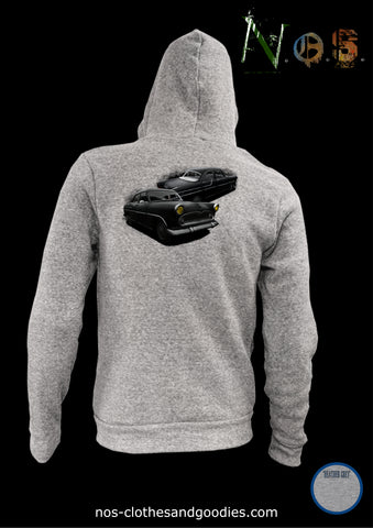 Simca ariane 4 unisex hooded zip sweatshirt black front/rear
