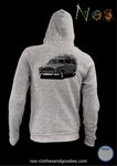 Peugeot 403 unisex hooded zip sweatshirt