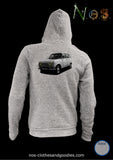 unisex hooded zip sweatshirt Renault 4L 1966